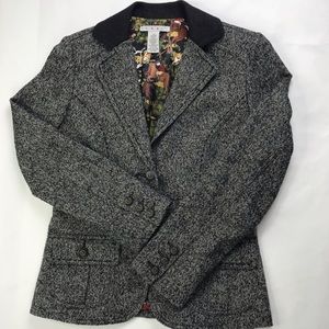 CAbi Women's S2 Wool Blend Herringbone Blazer